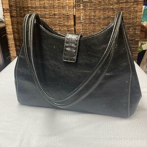 Fossil Black Leather Shoulder Bag